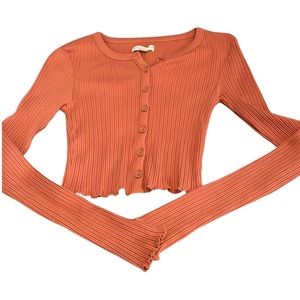 Aeropostale Cropped Button Up Womens Medium